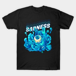 Sadness Eyes and Water Flower T-Shirt